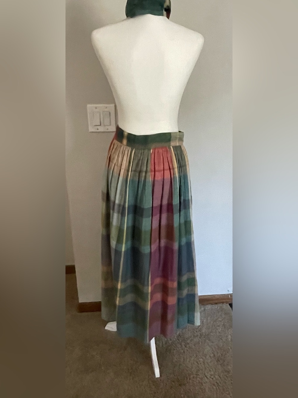 Ralph Lauren Blue Label Vintage Multicolor Plaid Midi Skirt - Picture 3 of 16